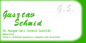 gusztav schmid business card